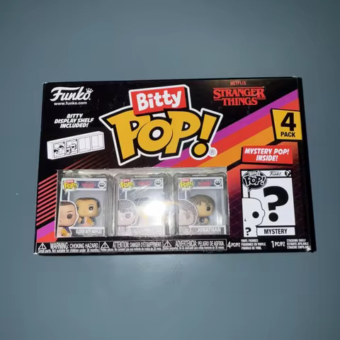 Bitty Funko Pop Stranger Things 4 Pack Series Blind Box Demogorgon Hopper Mini Desktop Decoration Co