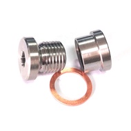 PM M12X1.25 Stainless Steel Inner Hexagon Plug And Nut Kit O2 Oxygen