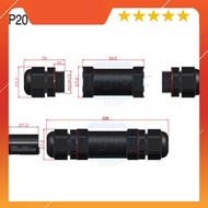 P20-2P Waterproof Wire Connector 2 Pins 2 Straight Heads IoT Maker 90 IoT Maker 90