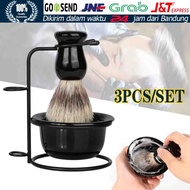 【Grosir Murah】3 Buah/Set Peralatan Cukur Kuas Sabun Kuas Pangkas Rambut Kuas Barbershop Shaving Brus