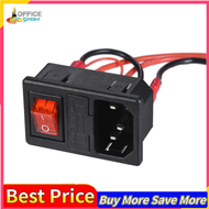 220V/110V 15A Power Supply Switch Male Socket with Fuse for 3D Printer DIY