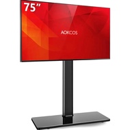 Pendirian TV Lantai Dengan Lekap Pusing Untuk TV 43 Hingga 75 Inci Sehingga 110 Lb, 8 Tahap Ketinggi