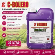 20L C-Bolero Glufosinate-ammonium 25% Racun Rumpai same Garrant / Fosinate / Tarang / Bezorol