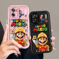 For OPPO A53 A33 A57 A57S A60 A77 A77S A79 A94 A93 A1 Pro A1K F11 Casing Cartoon Cute Super Mario Br