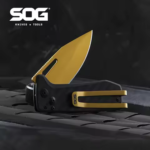 SOG Ultra XR Premium Folding Knife - Lightweight (34g) EDC Pocket Knife w/ S35VN Titanium Coated Bla