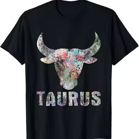 Vintage Colorful Taurus zodiac Birthday April or May T Shirt