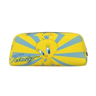 Tweety Bird Zipper pencil case, office stationery bag, portable pencil pouch