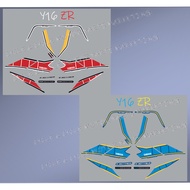 YAMAHA Y16ZR 60TH ANNIVERSARY BODY COVER SET STICKER - RED / BLUE