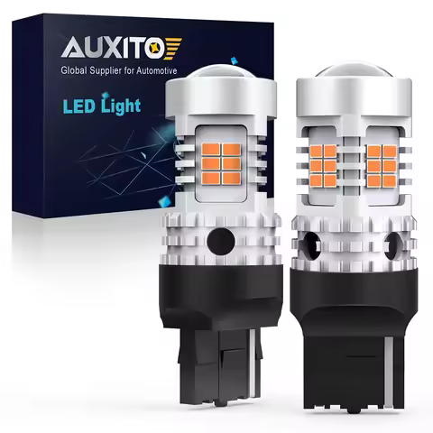 AUXITO 2Pcs WY21W LED Canbus No Error No Hyperflash Amber Yellow Turn Signal Lights Bulb 3020 SMD T2