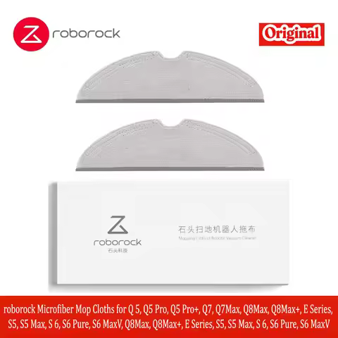 roborock Microfiber Mop Cloths for Q5, Q5 Pro, Q5 Pro+, Q7, Q7Max, Q8Max, Q8Max+, E Series, S5, S5 M