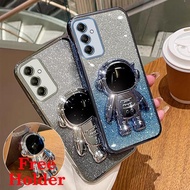 Casing SAMSUNG a13 5g a13 4g samsung a32 4g samsung a32 5g samsung a23 5g phone case Silicone shockproof new design glitter astronaut for girl with holder clear cases SFYHY01