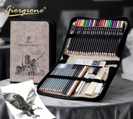 Art-Specific Sheepskin Tool Set: Colored Pencils Charcoal & Multifunctional Sketch Pens