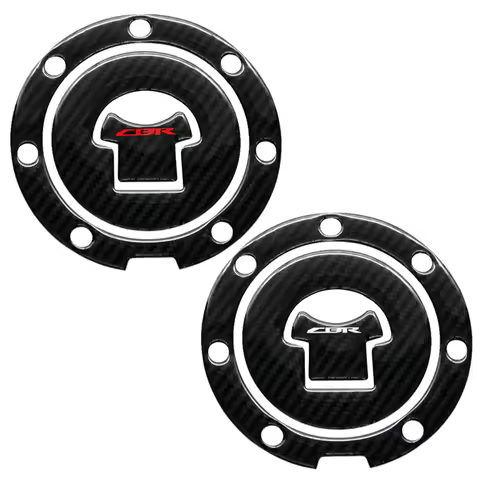 Motorcycle Carbon Fiber Fuel Gas Cap Cover Tank Protector Pad Sticker Decals For Honda CBR 600 F2/F3