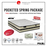 [LOCAL SELLER] Vazzo Sentivino 10Inch Pocketed Spring Mattress ( All Size Available) (Free Bedframe)
