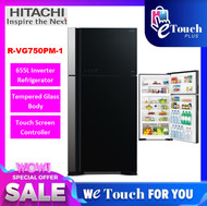 Hitachi [ R-VG750PM-1(GBK) ] 655 Liter 2 Door Inverter Refrigerator With Moisture Guard Compartment