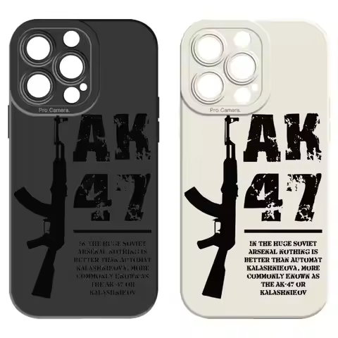 AK47 Gun Phone Case for iPhone 17 AIR 16 15 14 13 Pro 12 11 Pro Xs X XR Max Silicone Soft TPU Cases 