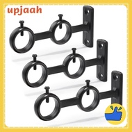 Curtain Rod Bracket, 3Pcs Double Curtain Rod Holder, Double Rod Brackets Hooks for Living Room Bedroom Curtain Rods