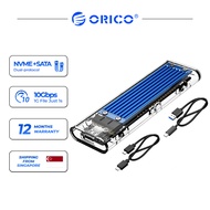 ORICO M.2 NVME SATA SSD Casing External Dual Protocols SSD Enclosure USB 3.1 Gen2 10Gbps (TCM2)