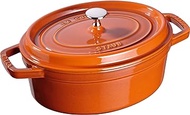 Staub Cast Iron Oval Cocotte, Dutch Oven, 5.75-quart, serves 5-6, Made in France, Burnt Orange
