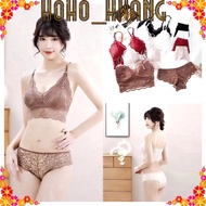 Code H35Q HOHOHWANG B34 Bra SET pushup lace sexy onepiece triangle Bra hollow out light Bra