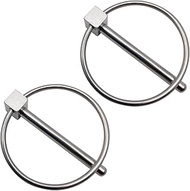 Pair of Stainless Steel 316 Dia. 4.5mm(3/16in) Farm Tractors Trailers Diggers Lynch Pin Hitch Trailer Pins Boat Trailer Parts Tractor Parts Truck Linch Pin(2pcs)