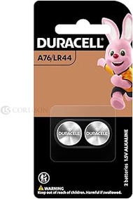 DURACELL Specialty LR44 Alkaline Button Battery 1.5V pack of 2, Silver