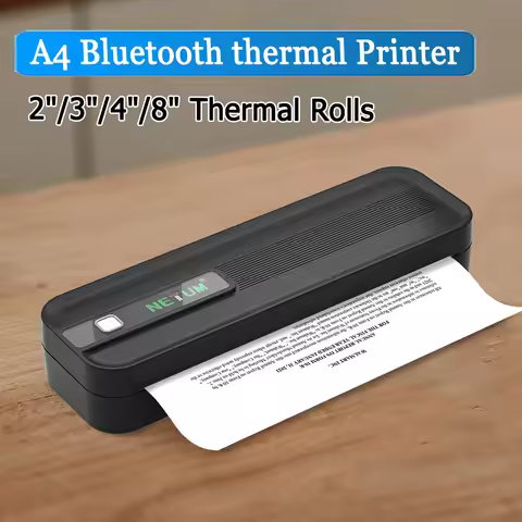 Portable Thermal A4 Printer Student Homework Printer Bluetooth Enabled Mobile Phone Connection Wirel