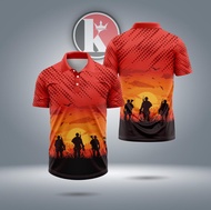 Soldier Sunset Army 2024-2025 Full Series Sublimation 3D Polo Shirt Zipper Style-free custom name an