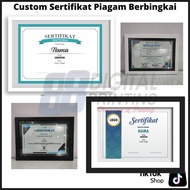 Cetak Sertifikat Piagam Pigora Dinding Bingkai Foto Piagam Penghargaan