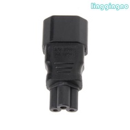 RR IEC 320 C14 3-Pin Male To C5 3-Pin Female Power Plug Converter Adapter