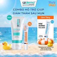 Support Combo to Help Reduce Dark Spots After Acne Cleansing Gel Azderma 150ml, Azera Lighten Gel Az