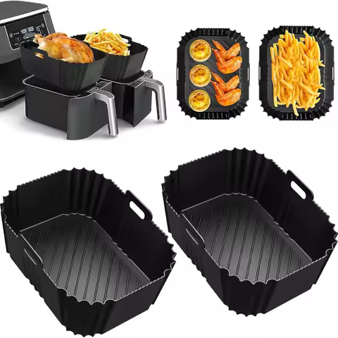 2PCS Air Fryer Accessories for Ninja 9.5L/10QT Dual Drawer AF400 AF451 DZ401 DZ550 DZ302/Tower T1708