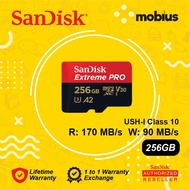 Sandisk 256GB Extreme PRO Micro SD UHS-I Class 10 U3 A2 V30 Memory card