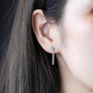 倫敦藍托帕石925純銀流蘇耳環