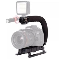 U 型相機支架手持視頻穩定器運動相機 DSLR 手柄握把相機雲台穩定器  U Type Camera Bracket Handheld Video Stabilizer Action Camera  DSLR Handle Grip Camera Stabilizer Gimbal