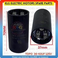 TOPO Starting capacitor 36-43uf 125v water pump