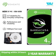 1TB/2TB/3TB/4TB SEAGATE BarraCuda 3.5" Hard Drive SATA 6Gb/s 5400/7200RPM Internal Hard Disk for PC