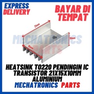 [DEV-8856] HEATSINK TO 220 TRANSISTOR IC COOLER 21X15X10MM ALUMINUM