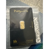1g pig gold bar with certificate