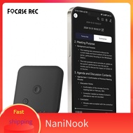 NaniNook  FoCase AI Voice Recorder:  Speech-to-Text & Summarization, Supports 102 Languages,  For Ca