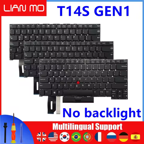 US UK Latin America Spain Laptop Keyboard Suitable for Lenovo ThinkPad T14S GEN1 P1 Gen 3 X1 Extreme