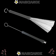 MAGICIANOK ​2Pcs Drum Brush​, ​Stainless Steel Wire Retractable ​Retractable Wire Brushes​, Comforta