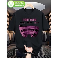Men'S Fight Club Movie Graphic T-Shirt - Tyler Durden & Edward Norton Design, with Purple & Print, C