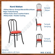HITAM Dining Bench Chair/Cafe/Kafe - Black Coating Legs | Hk-c432