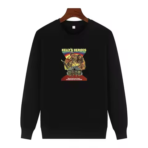 Kelly's Heroes Clint Eastwood Oddball War Soldier Movie 70s Graphic Sweatshirts Round Neck Fleece Ho