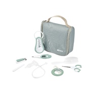 BEABA ชุดอุปกรณ์ดูแลสุขภาพเด็ก 9 ชิ้น Hanging Toiletry Pouch With 9 Accessories – Frosty Green