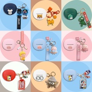 For Honor Choice EarBuds Clip Case Cartoon Fortune Cat Pendant Cute Piggy Creative Bear Keychain Sil