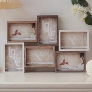 1set Multiple Aperture Picture Frames 4x6 Inch,6 Collage Vintage Photo Frames For Wall Hanging, 4 Gr
