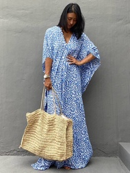 Bat Shirt Bikini Cover Ups Beachwear Kimono Beach Robe Maxi Long Dress Sarong Women Loose Cardigan S