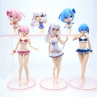 NEW 6 style Anime Re:Life In A Different World From Zero Swimsuit Rem Ram Sex Girl PVC Action Figure